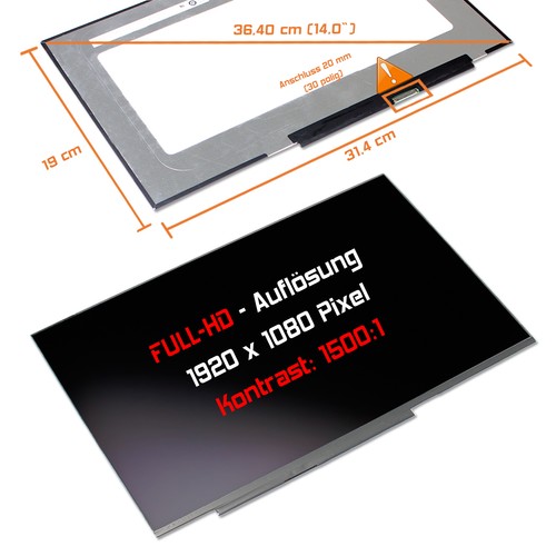 Led display matt passend - 14,0",