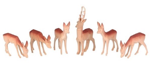 Rehe geschnitzt geschnitzte - rehe,