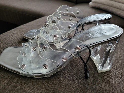 Zara pantolette transparent - zara,