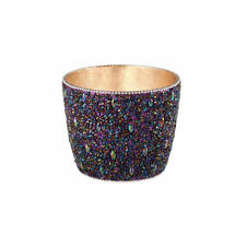 Gift Company Windlicht Madras Perlen M Teelichthalter Kerzenhalter Lila 10.5 cm