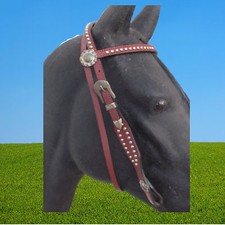 Busse Western Kopfstück Set mit Zügel, Western Trense Set Silver Spot, VB 