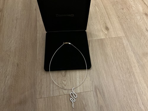 Kette mit schlangen anhänger - mit, schlangen-anhänger