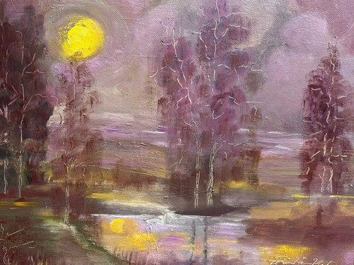 Altes ölgemälde landschaft - altes,