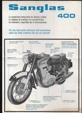 (Motorrad) alte Werbepapiere; SANGLAS 400 (P46576)