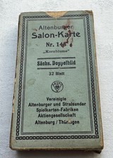 altes Skat Spiel ASS Altenburger Salon Karte Nr. 148 sächs. Doppelbild 32 Blatt