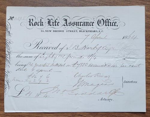 1864 rock life assurance - rock,