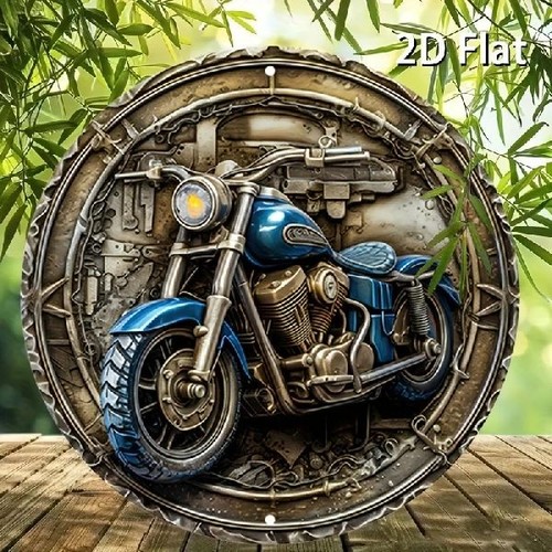 Blechschild rund motorcycle - rund,