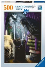Ravensburger Puzzle Schwarze Katze Rabe Fantasy Turmzimmer 500 Teile Neu