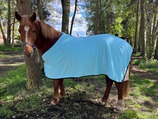 Abschwitzdecke -Basic- in 10 Farben : Farbe - Hellblau, Größe - 145