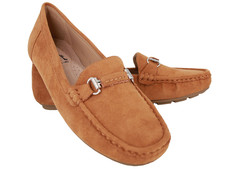 Bequeme damen mokassin camel - mokassin,