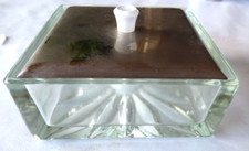 Antike Glasbox Medizinische Glasbox Instrumentenschale Aufbewahrungsgefäß #460-7