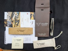 Laguiole en Aubrac Taschenmesser, Doppelplatine, Büffelhornspitze, Full Set