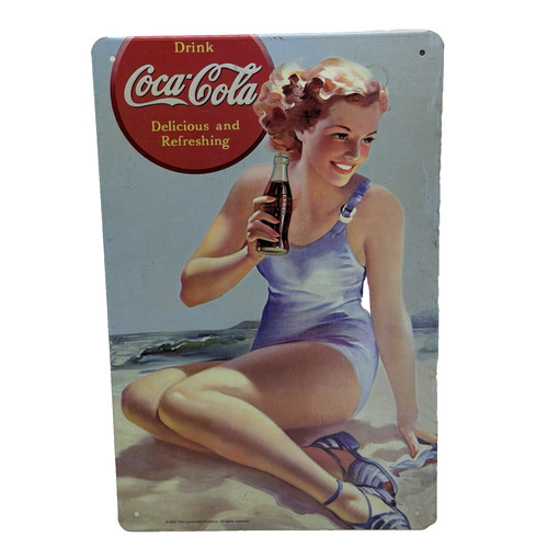 Coca cola metallschild - coca-cola,