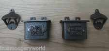 Wandmontierter Gusseisen rustikaler Soda Flaschenöffner Flaschenverschluss Auffänger 
