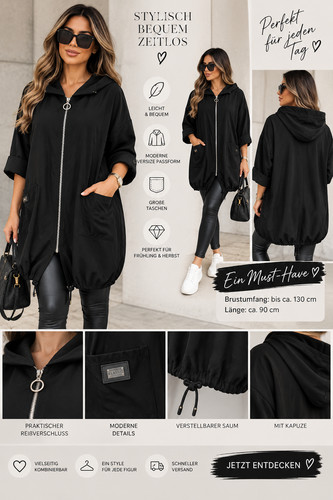 Leichte damen jacke bis - xl, 3xl