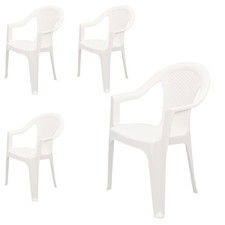 Gartenstuhl rattan optik 4er - rattan,