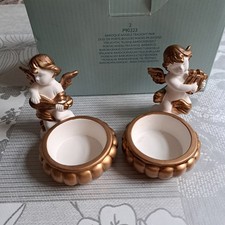  2 Partylite Teelichthalter Weihnachten Barockengel Engel