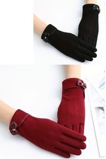 rockabilly Kunstleder Schleife retro Damen Schleifchen Handschuhe