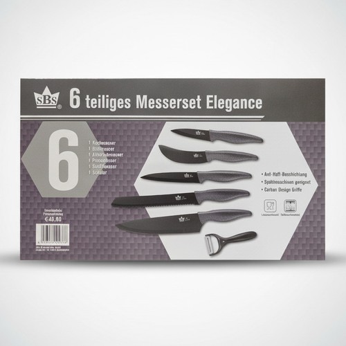 Sbs messerset 6tlg elegance - messerset,