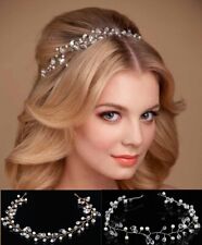 Haarband Stirnband Hochzeit Braut Kristall Perlen Haarschmuck Tiara Diademe