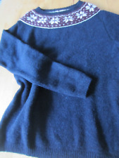 Anna Field Pullover Pulli 8% Wolle Norweger Style schwarz 40 M/L