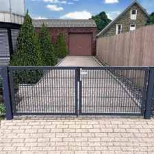 Einfahrtstor 400cm x 103cm 2-flügelig anthrazit grau Doppeltor symmetrisch NEU