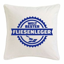 KISSENBEZUG 40X40cm FLIESENLEGER HANDWERKER FLIESEN FLIESENKLEBER BODENFLIESEN