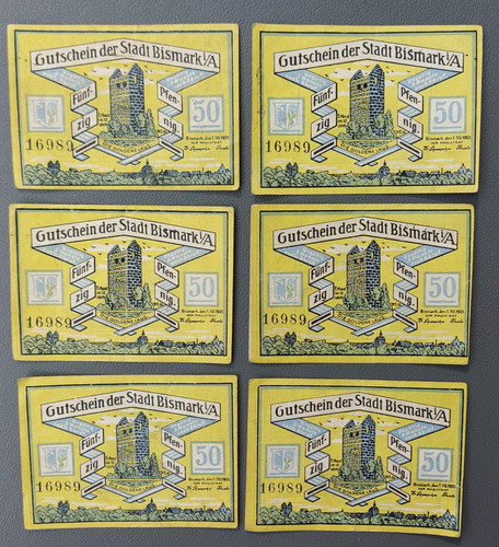Notgeld gutschein der stadt - notgeld, /