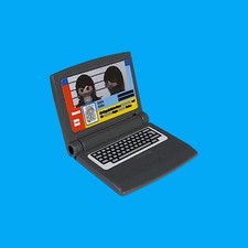 Playmobil - Laptop Notebook - Büro Arbeitszimmer - dunkelgrau - Polizei
