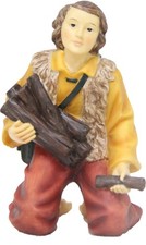Krippenfigur Hirte aus Holz
