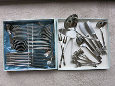 Vintage, BMF, Roneusil Besteck für 9 Personen, moderner Stil, 52-teilig