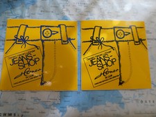 2 Stück verschiedene sehr alte Werbeaufkleber Aufkleber Honer Jeans Shop Ulm