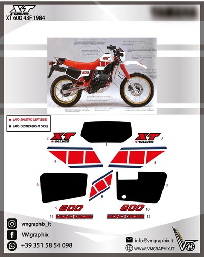 Aufkleber 600 43f 1984 - xt,
