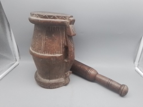 Antiker holz mörser und - antiker,