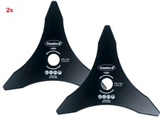 2x Dickichtmesser 3-Zahn Freischneider Messer 255 x 25,4 mm HSS-Stahl Motorsense