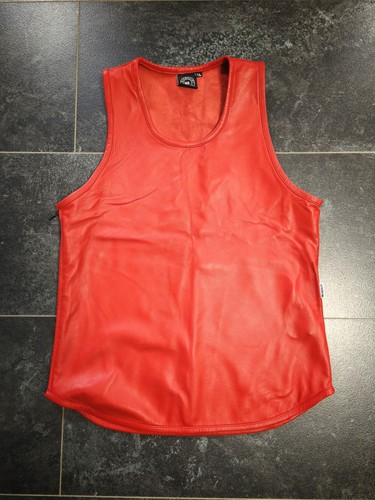 Tanktop muskelshirt aus leder - tanktop,