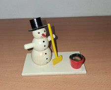 Schneemann Kerzenhalter Weihnachten Holz