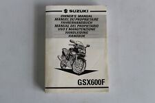 Fahrerhandbuch Bedienungsanleitung Suzuki GSX 600F in EN/F/D/NL/ES/I/S BJ 98-02