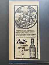 O.C. Balle Rum Flensburg Original 1965 Vintage Advert Werbung Reklame