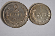Silber Münzen Lettland 2 Lati