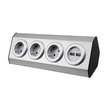 Steckdosen-Block 3er + USB