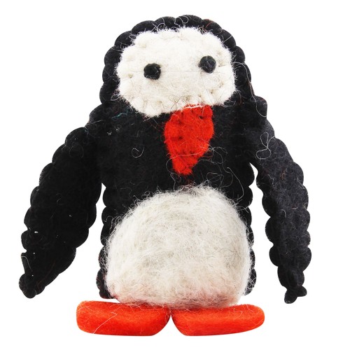 Fingerpuppe aus filz - aus, pinguin
