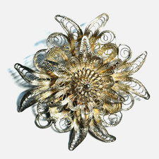 Antik 800 Silber Brosche