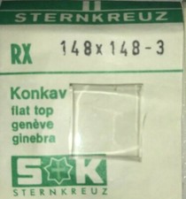 Formglas " RX "  Rechteck Konkav gewölbt Sternkreuz (1 Stück freie Auswahl)