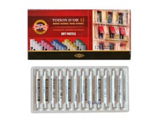 Soft PASTELLKREIDEN - WEISS - 12 Stück Weiche Pastellkreide KOH-I-NOOR - NEU