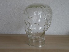 GLASKOPF KOPF GLAS JUNGE KOPFHÖRER PERÜCKE Vintage