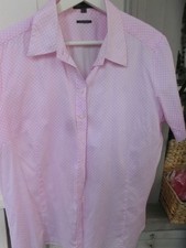 Damen bluse rosa weiß - rosa-weiß,