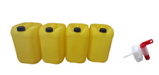 4 x 22 Liter Kanister gelb Camping Plastekanister Kunststoffkanister + Hahn