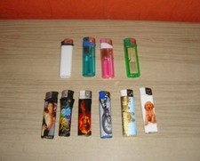 10 leere Feuerzeuge mit und ohne Werbung