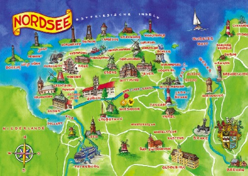 Ostfriesland postkarten - ostfriesland,